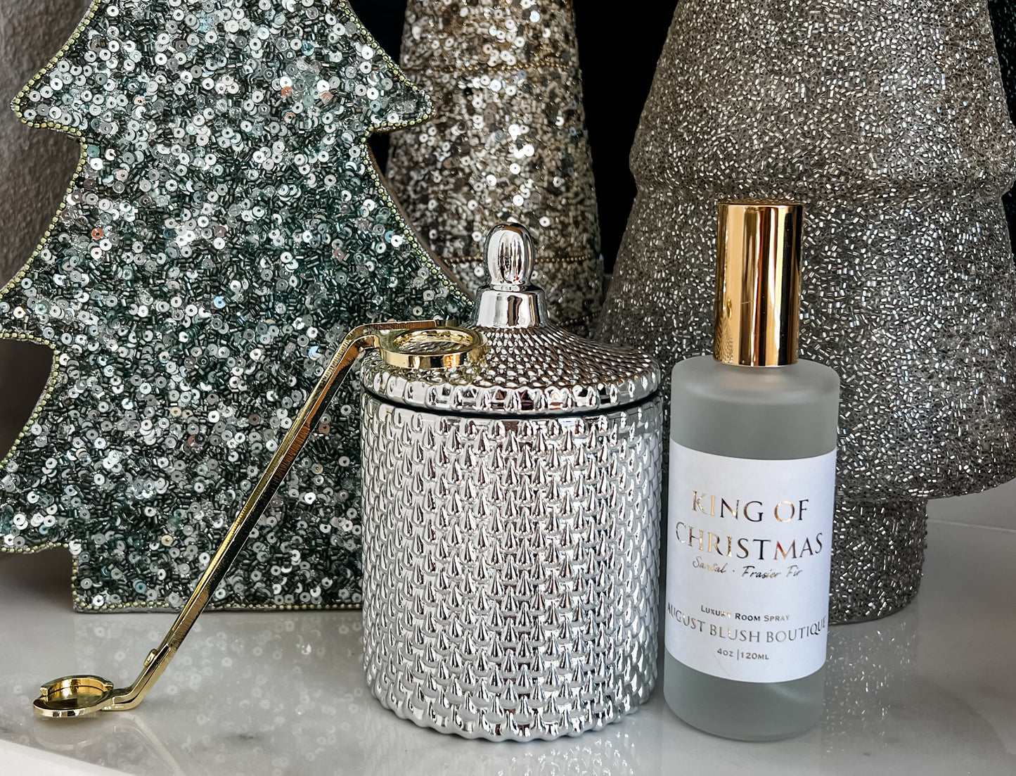 King of Christmas Gilded Candle