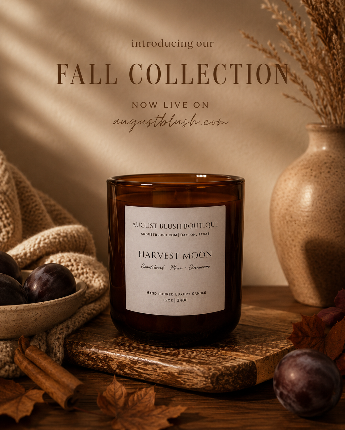 Harvest Moon 12oz Luxury Candle